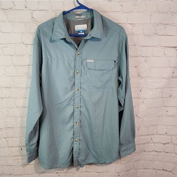 Men's Columbia "Insect Blocker" longsleeve button-down shirt, size Medium - Picture 1 of 4